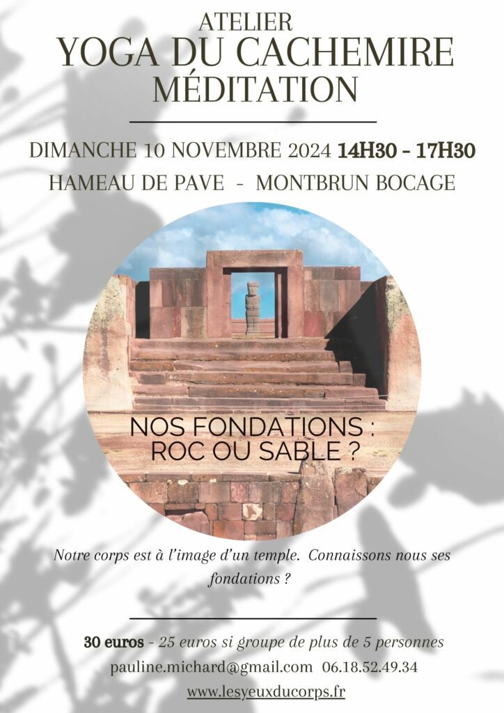 Atelier "Yoga du Cachemire & Méditation" Montbrun Bocage - 10 Nov. 2024